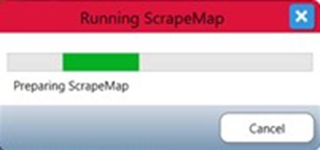 ScrapeMap Running Progress Bar